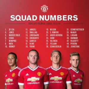 Squad Manchester United Musim 2015 dan 2016