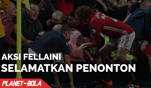 Aksi Fellaini Menyelamatkan Penonton Pada Kegilaan Selebrasi