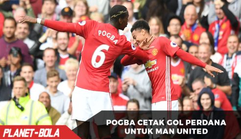 Gol debut paul pogba bawa MU libas Leicester