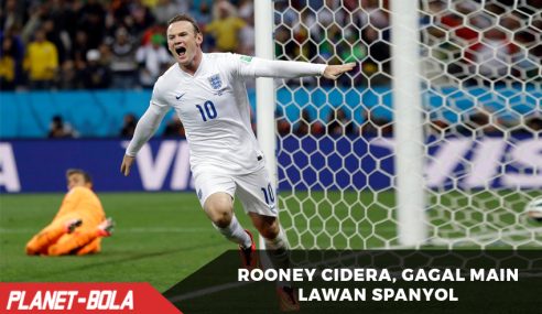 Cedera Lutut, Rooney Gagal Perkuat Inggris Melawan Spanyol