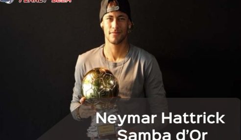 Gagal Raih Ballon d’Or, Neymar Hattrick Samba d’Or